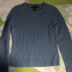 Express Blue Cable Knit Sweater
